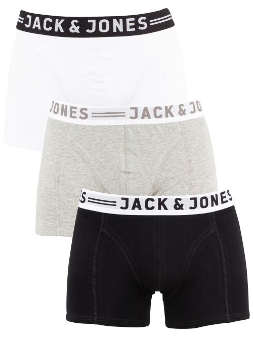Jack & Jones Homme Paquet de 3 paquets de sens, Multicolore