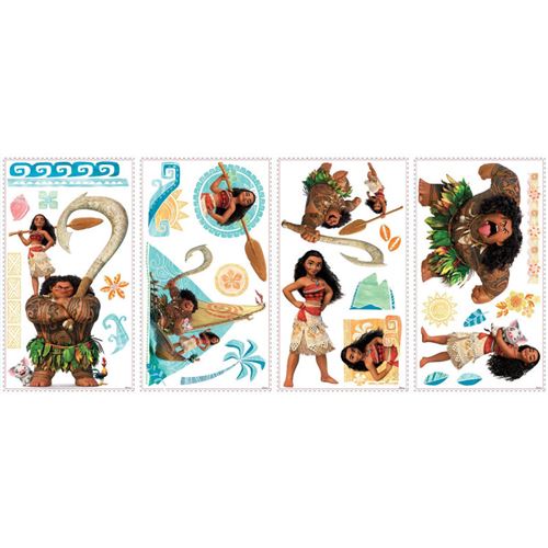 ROOMMATES  25 Stickers g&eacute;ants Vaiana Disney 