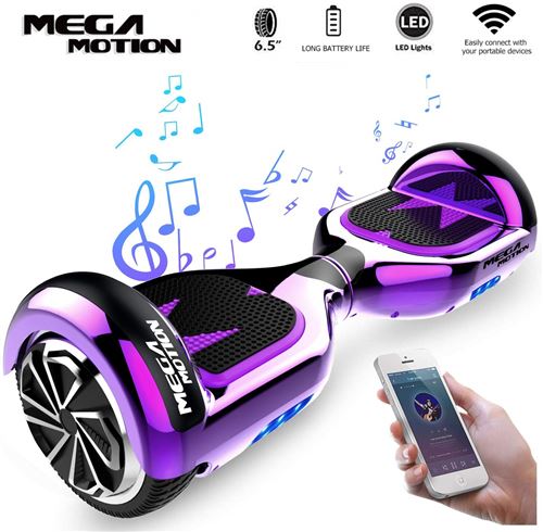 Hoverboard 6.5 Pouces gyropode balance board électrique Haut-Parleur Bluetooth moteur 700W violet