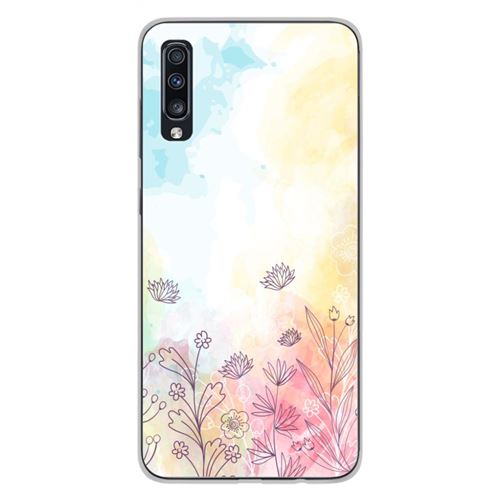 Coque en silicone imprimée compatible Samsung Galaxy A50 Galaxy A50s Watercolor flowers