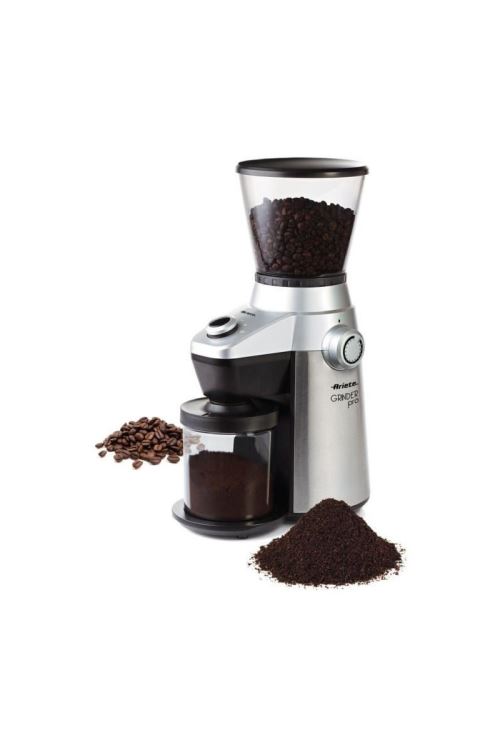 ARIETE 3017 Grinder Pro Moulin a café électrique - 150 W - 15 niveaux de broyage - Gris