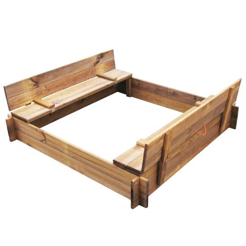 vidaXL Zandbak vierkant FSC geïmpregneerd hout