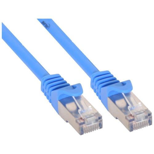 InLine - Verbindingskabel - RJ-45 (M) naar RJ-45 (M) - 1 m - SFTP - CAT 5e - gevormd - blauw