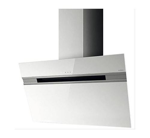 Hotte décorative inclinée - 603 m3/h - L50cm - Blanc