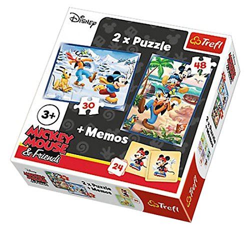 Trefl 2 puzzles + Mémos Mickey Mouse & Friends