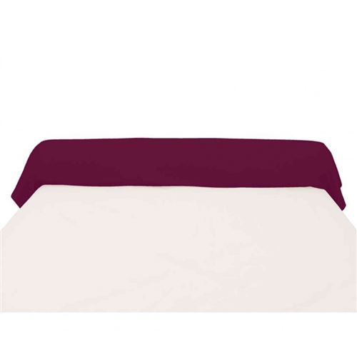 Taie de traversin cassis 100% coton 90 cm