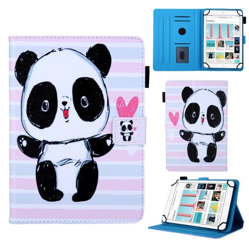 Etui en PU Panda avec support pour votre Huawei MediaPad T3 8.0/iPad Mini 5 etc