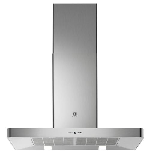 Electrolux EFB90463OX - Hotte - hotte décorative - largeur : 89.8 cm - profondeur : 50 cm - evacuation & recyclage - acier inoxydable