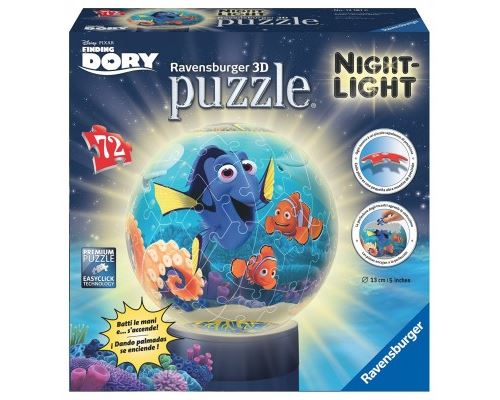 Puzzle 72 Pièces : Puzzle 3D avec LED - Dory, Ravensburger