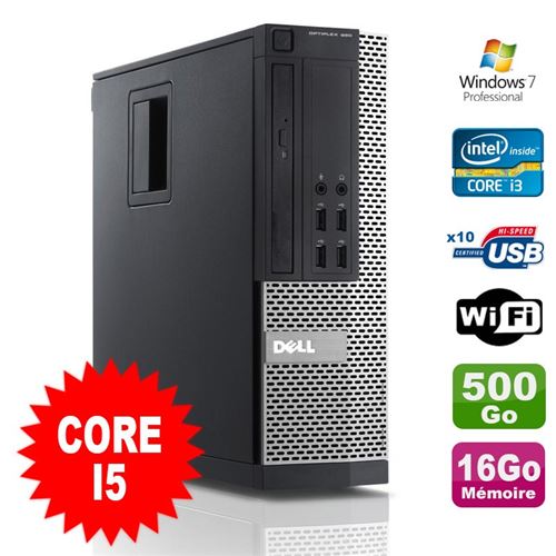 Acheter Pc dell optiplex 990 sff i5-2400 3.1ghz 16go disque 500go dvd wifi w7 État correct - 189,00 € Pc dell optiplex 990 sff i5-2400 3.1ghz 16go disque 500go dvd wifi w7 État correct - Dell reconditionné disponible sur Fnac