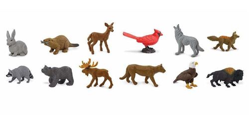 Safari Marron Jeu De Rôle Nature Toob Junior /Gris/Rouge 12 Pièces