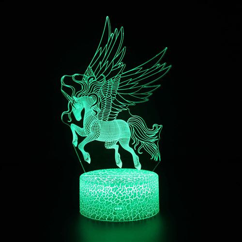 Stack - Veilleuse Enfant - Lampe 3D Tactile - Télécommande - Licorne - Image 2