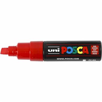 POSCA PC8K PTE LARGE BISEAUTE ROUGE