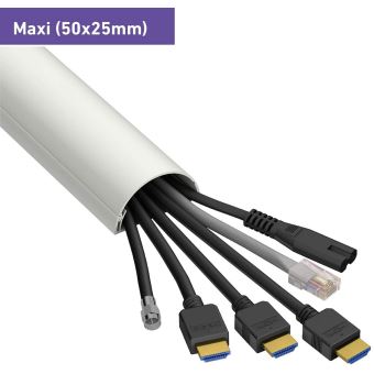 Range câble HAMA cache cable maxi blanc