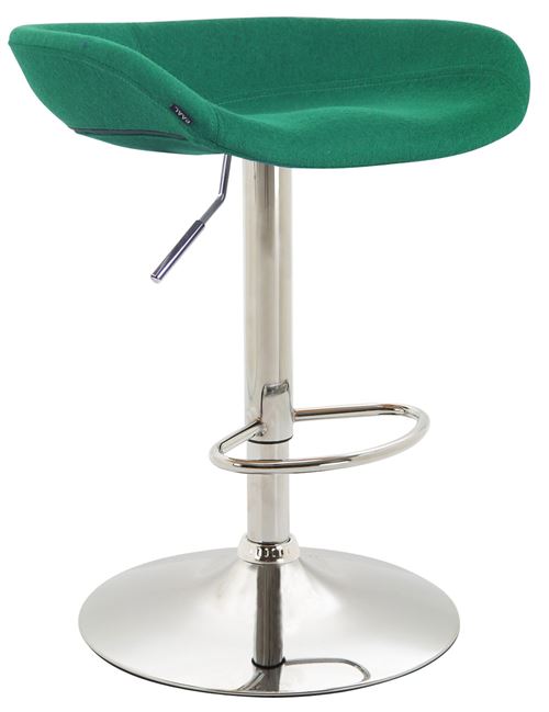CLP Tabouret de bar Anaheim feutre , Chrome/Vert