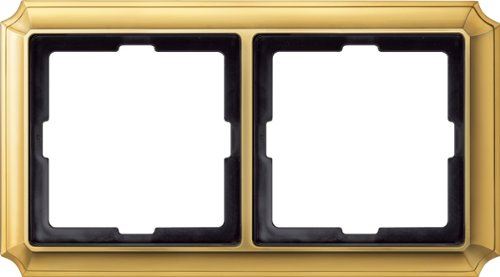 Merten 483221 plaque de finition Artec Antique, 2 postes, Blanklaiton