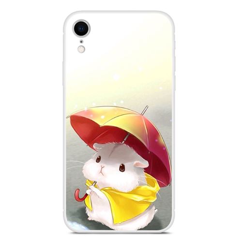 Coque en TPU parapluie pour hamster avec impression de motifs doux pour votre Apple iPhone XR 6.1 inch