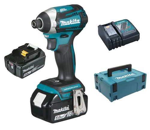 Visseuse à Chocs 18V + 2 Batteries 5Ah + Chargeur + Coffret Makpac - Makita - Dtd154Rtj