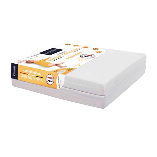 Candide Blanc Matelas Bébé Pliant Essentiel 60X120 Cm