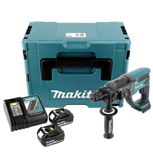 Perforateur Burineur Sds-Plus 2J 18V Lxt - Makita - avec 2 Batteries 5.0Ah - Makpac - Dhr202Rtj