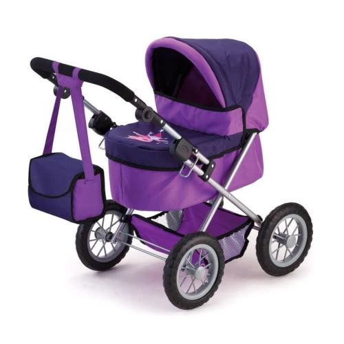 Bayer Poussette Landau Pour Poupée Trendy Pourpre, Réglable - 68 Cm