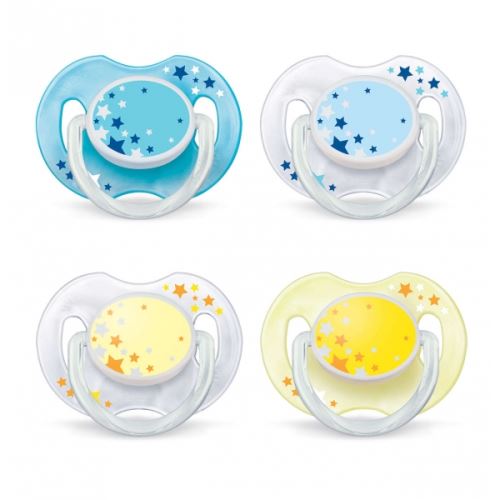 Lot de 2 sucettes de nuit 0-6 mois - philips avent