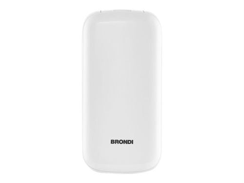 Brondi STONE - Téléphone mobile - double SIM - microSD slot, - microSD slot - 320 x 240 pixels - 1,3 MP - blanc