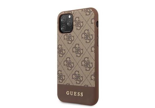 Coque pour Iphone 11 Pro Guess stripe 4G marron