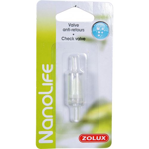 Valve anti-retour transparent. ø 1.5 x longueur 5.5 cm. pour aquarium. - zolux - ZO-334603