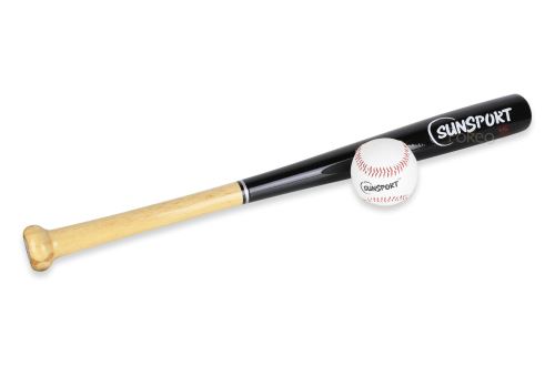 Set Baseball Batte en bois 86cm + balle
