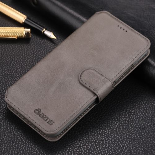 Etui en PU avec support gris pour votre Xiaomi Redmi 6 (Dual Camera: 12MP+5MP)
