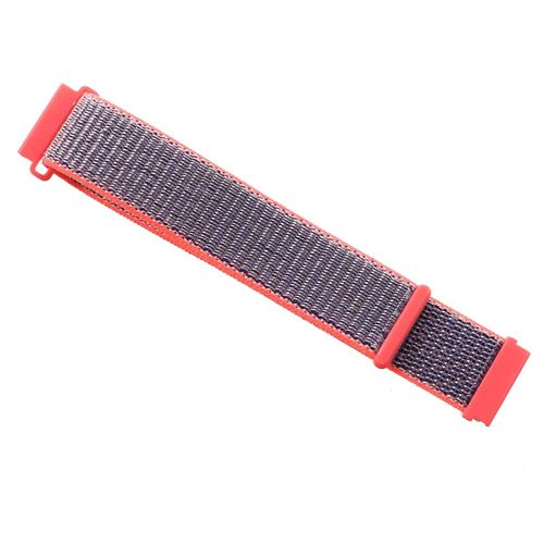 Bracelet en nylon fermeture velcro rouge pour votre Samsung Galaxy Watch 42mm/Gear S2/Huami Amazfit Watch Youth Edition
