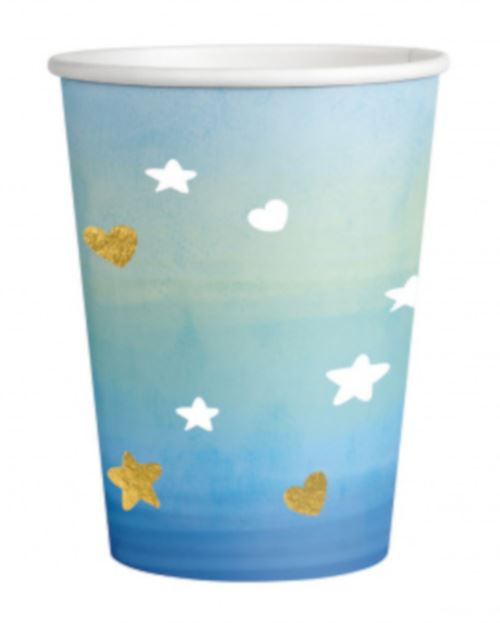 Amscan tasses de fête garçons 250 ml carton bleu/vert 8 pièces