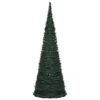 Sapin De Noel Artificiel En Forme De Cone Vidaxl Sapin De Noel Artificiel Avec Guirlandes Et Led Vert 180 Cm Achat Prix Fnac