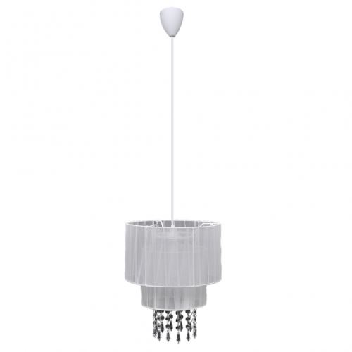 Lustre plafonnier contemporain suspension cristal blanc