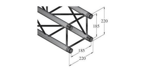 Traverse 4 points 50 cm Alutruss DECOLOCK DQ4-500