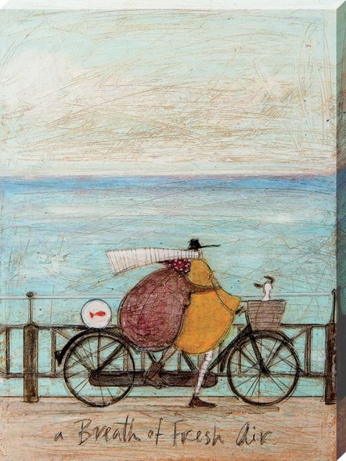 Sam Toft imprimée A Breath of Fresh Air 30 x 40 x 3.8 cm