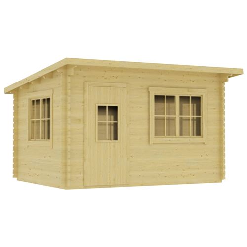 vidaXL Cabane en rondins 44 mm 400x300x236 cm Pin imprégné