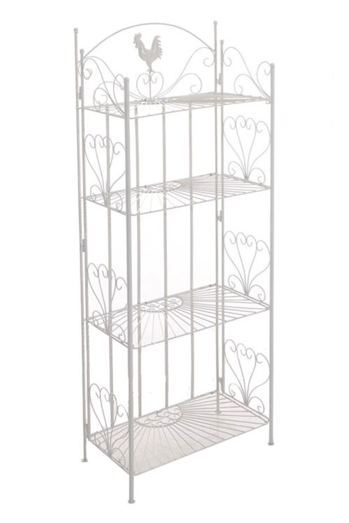 Etagère en fer forgé Mia -Couleur Blanc