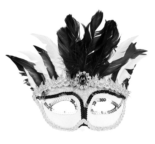 Boland masque Venice Gazza vestimentaire dames noir/blanc taille unique