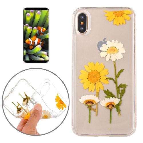 iPhone X Coque Protection TPU Transparent Fleurs ALS48398