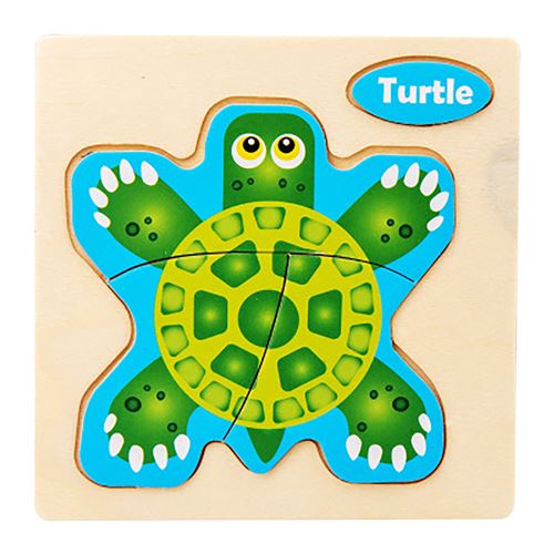 Puzzle en bois La vie marine pour enfants 13_ Multicolore