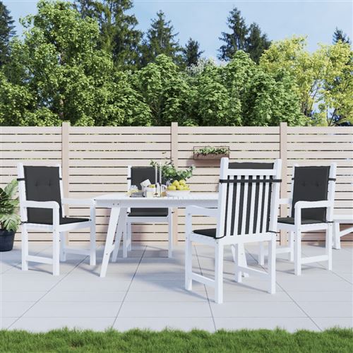 Vidaxl - Coussins de chaise de jardin 4 pcs Noir 100 x 50 x 3 cm Noir
