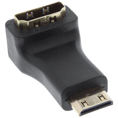 InLine® Adaptateur HDMI, prise HDMI femelle sur Mini prise HDMI, contacts dorés