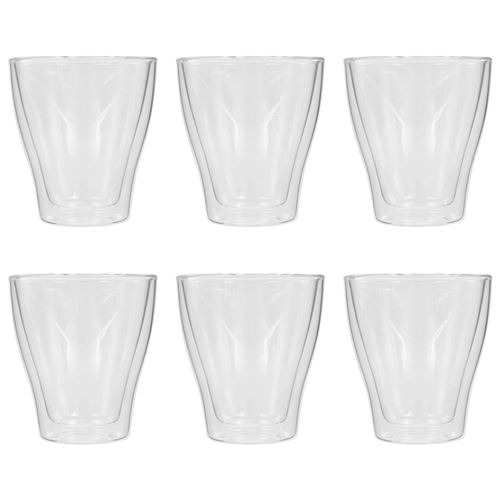 vidaXL Thermoglazen voor espresso dubbelwandig 6 st 280 ml