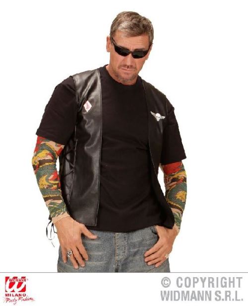 Gilet simili-cuir de biker hors la loi - (44/48)