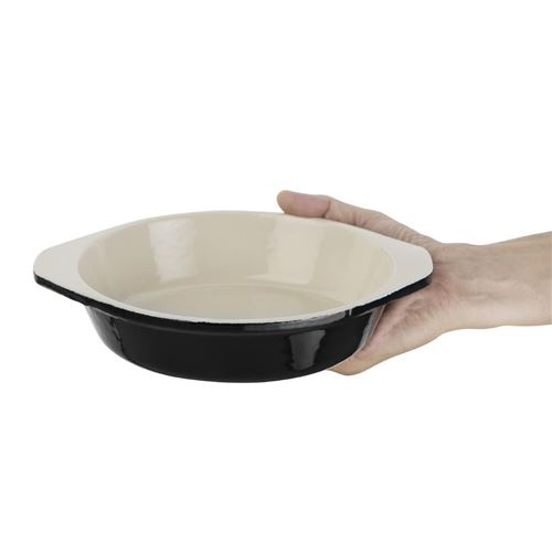 Plat à gratin rond noir vogue 750ml