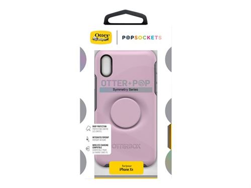 OtterBox Otter + Pop Symmetry Series - Achterzijde behuizing voor mobiele telefoon - polycarbonaat, synthetisch rubber - mauveolous - voor Apple iPhone XR