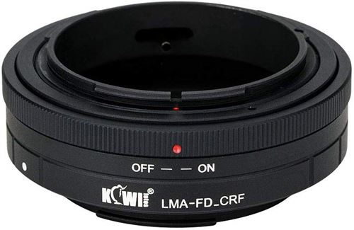 Kiwifotos LMA-FD_CRF Adaptateur de Monture d'objectif en métal pour objectifs Canon FD sur Monture Canon RF
