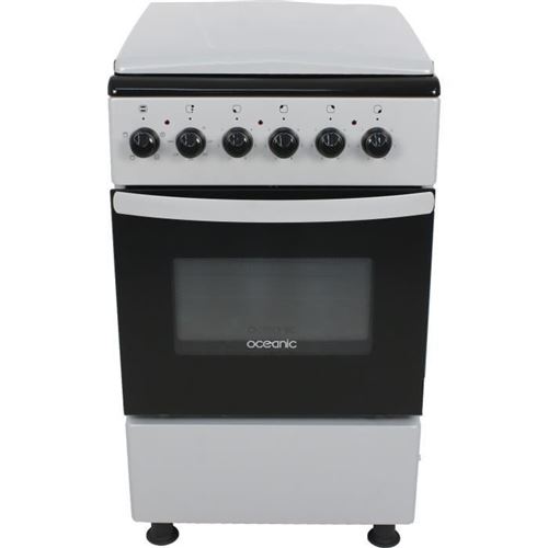 Oceanic OCEACE5060S1 - Cuisinière - pose libre - largeur : 50 cm - profondeur : 60 cm - hauteur : 85 cm - classe A - argent